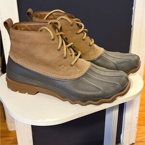 Sperry Men's Brown and Gray Rain Boots